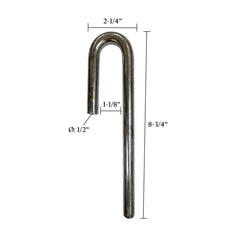 Cane Drop Pin 8" - Zinc