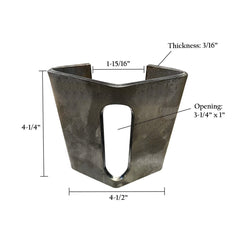 Gate Striker Plate For 7/8" - Bare