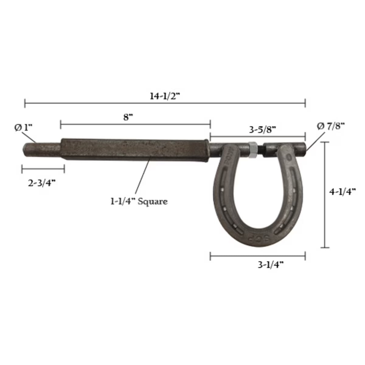 Horseshoe Spring Gate Latch | Heavy-Duty Livestock & Ranch Gate Hardwa ...
