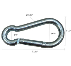 Spring Hook 5/16" - Zinc