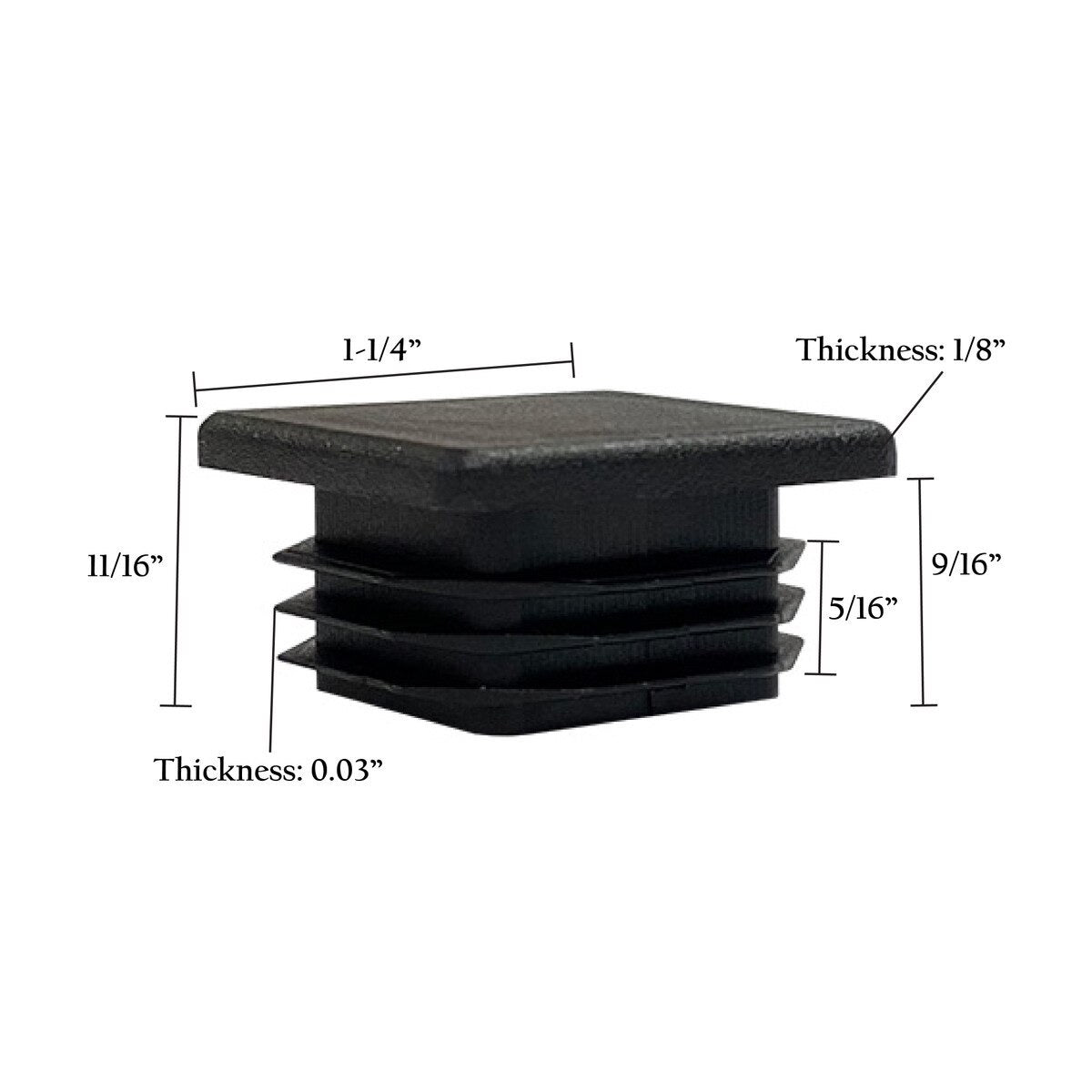 Square Plastic Tubing Plugs