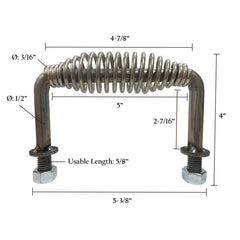 Spring Handle – 5-3/8″ with 1/2″ Rod (Threaded or Non-Threaded)