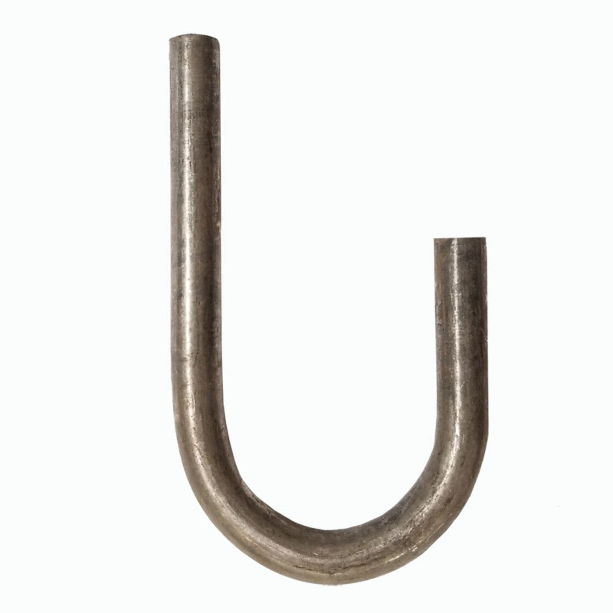 Metal U-shaped bracket on a white background