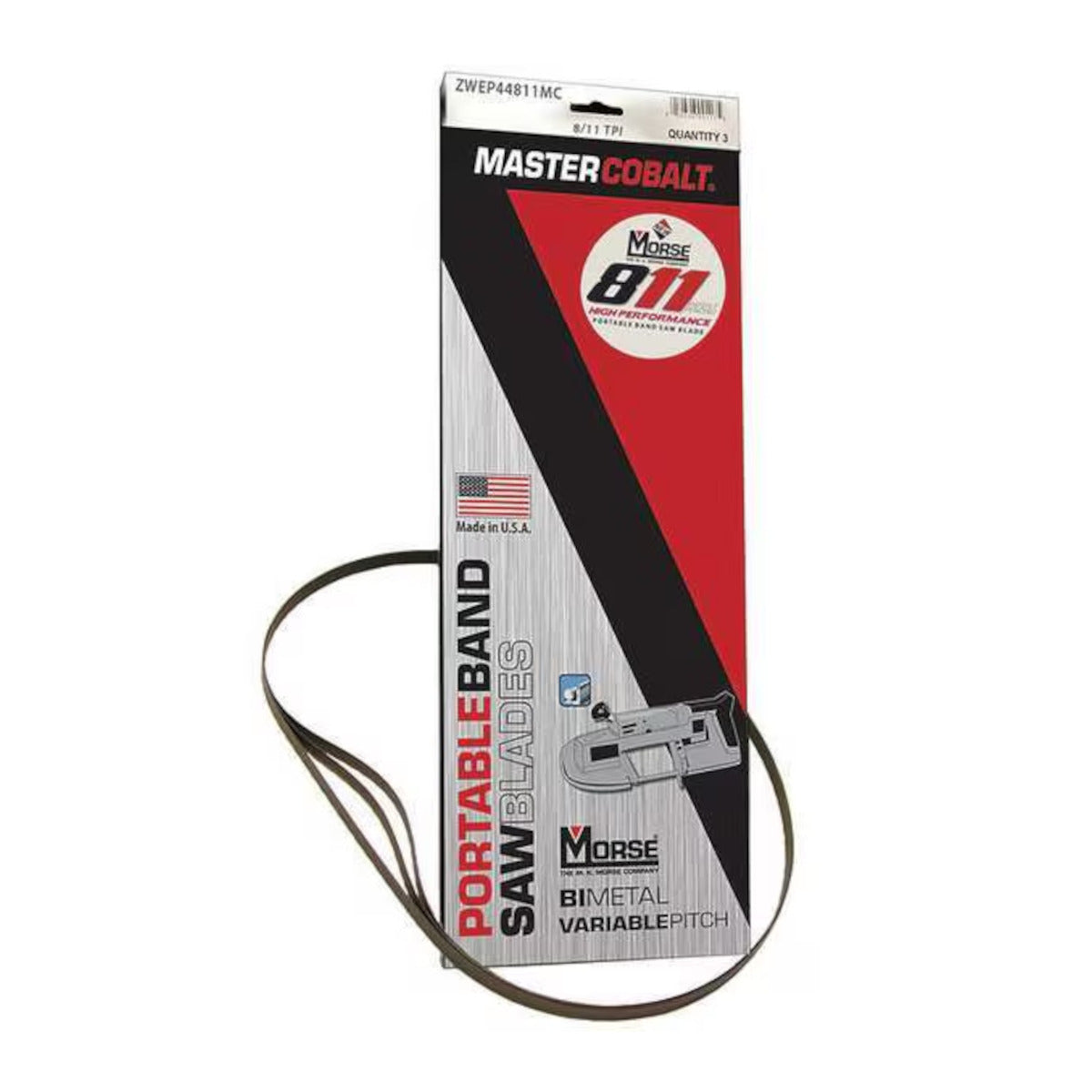 Band Saw Blade 44 7/8" 8/11 TPI 3 pack
